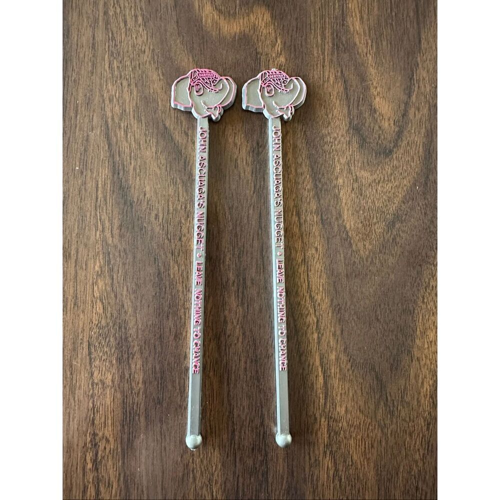 VTG John Ascuaga Nugget Casino Swizzle Stick Cocktail Drink Stir Collectibles